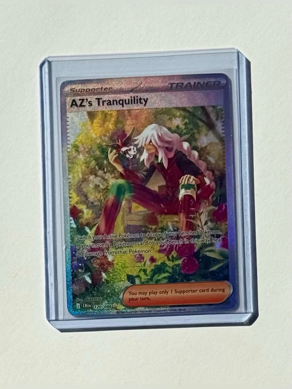 Pokemon AZ's Tranquility 120/086 Full Art Holo SIR Fan Art DIY Custom Card